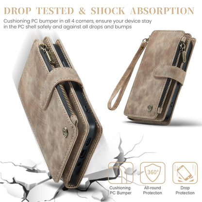 For iPhone 16 Pro Phone Cases with Strap CASEME C30 Zipper Multiple Card Holder PU Leather Cover