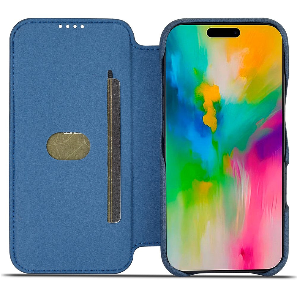 LC.IMEEKE For iPhone 16 Case Card Holder Stand Leather Phone Cover