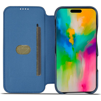 LC.IMEEKE For iPhone 16 Case Card Holder Stand Leather Phone Cover