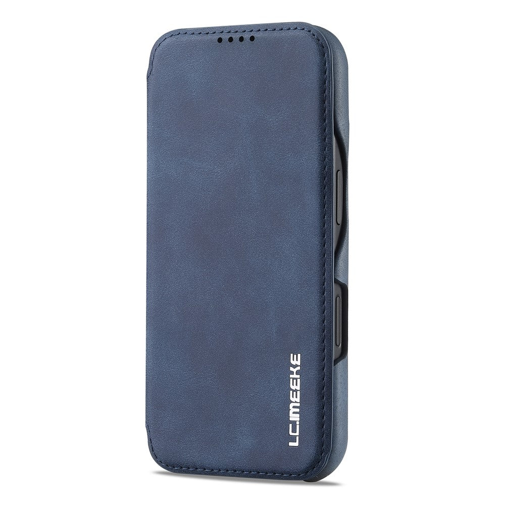 LC.IMEEKE For iPhone 16 Case Card Holder Stand Leather Phone Cover