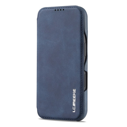 LC.IMEEKE For iPhone 16 Case Card Holder Stand Leather Phone Cover