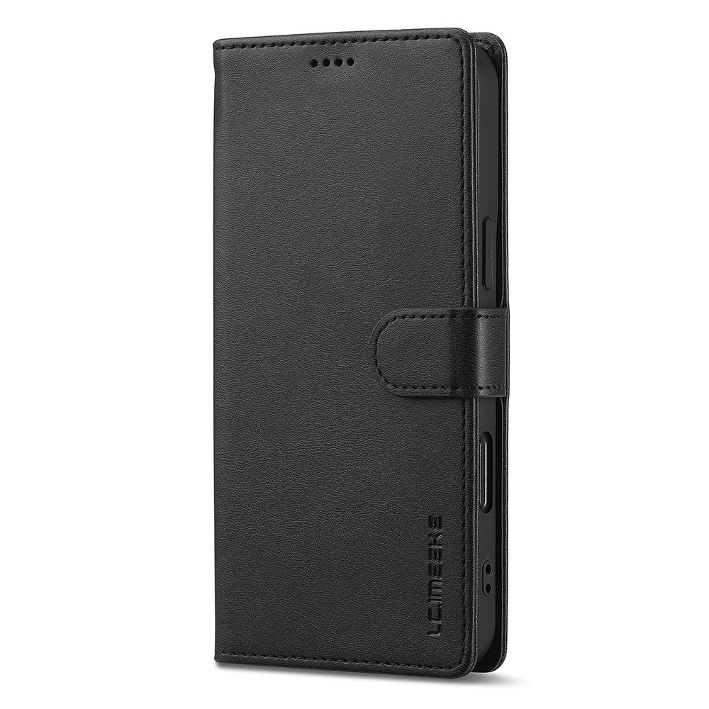 LC.IMEEKE For iPhone 16 Case Calf Texture PU Leather Stand Wallet Phone Cover