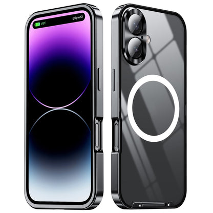 For iPhone 16 Case Compatible with MagSafe Metal Frame Matte Phone Cover