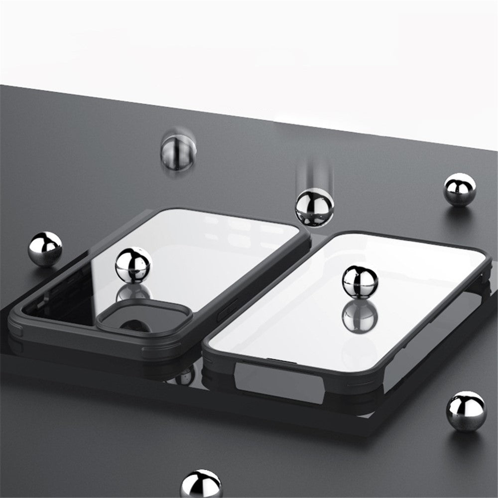 For iPhone 14 Pro Max Single-sided Protection Tempered Glass + TPU Phone Protective Case Anti-drop Shockproof Cover
