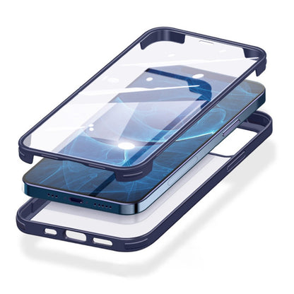 For iPhone 14 Pro Max Single-sided Protection Tempered Glass + TPU Phone Protective Case Anti-drop Shockproof Cover