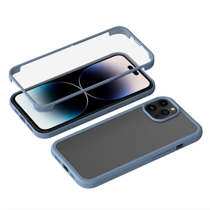 For iPhone 14 Pro Max Single-sided Protection Tempered Glass + TPU Phone Protective Case Anti-drop Shockproof Cover