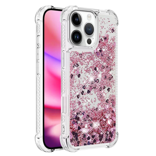 For iPhone 16 Pro Max TPU Case Glitter Quicksand Shockproof Phone Back Cover