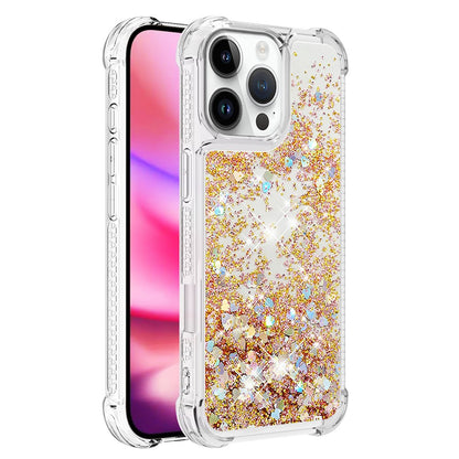 For iPhone 16 Pro Max TPU Case Glitter Quicksand Shockproof Phone Back Cover