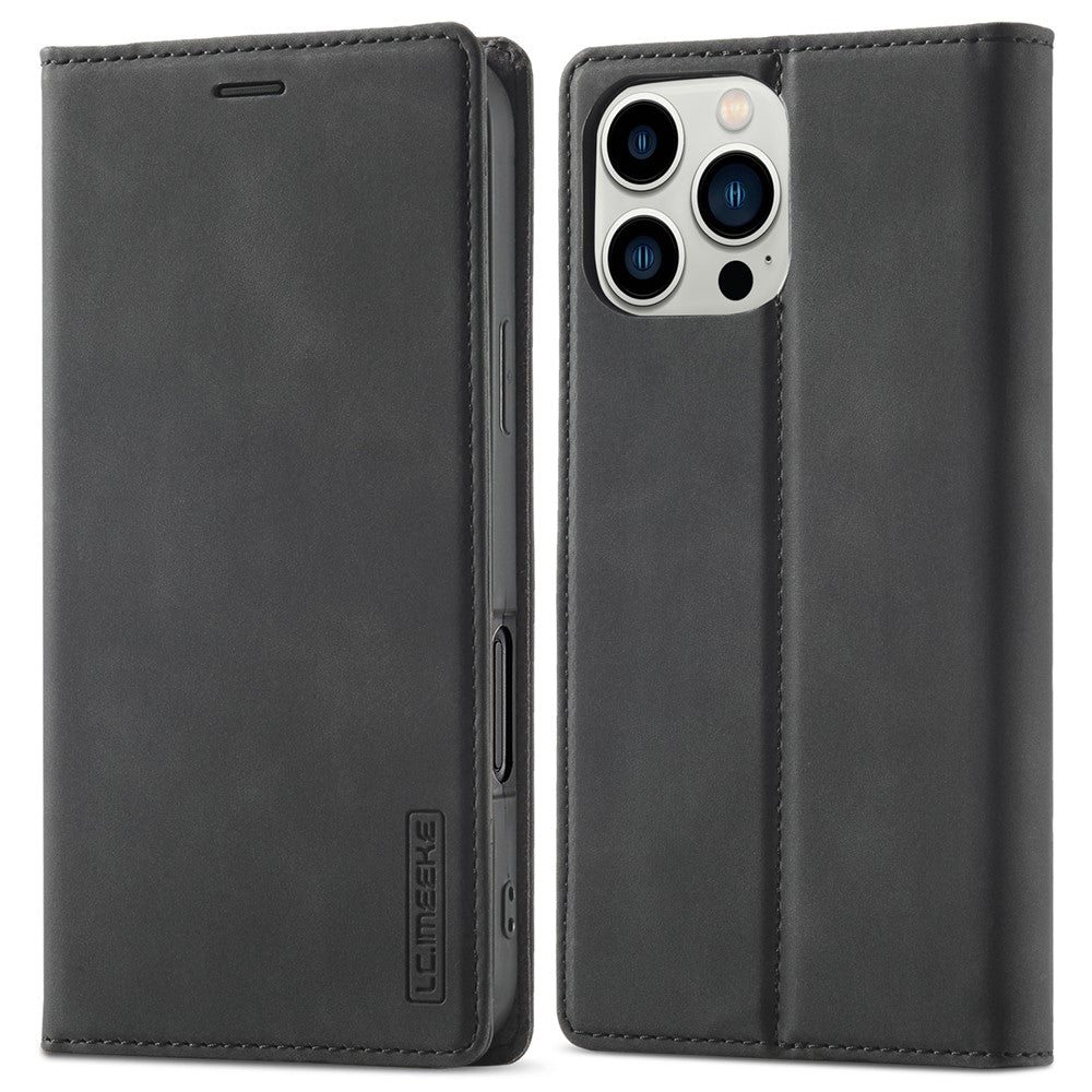 LC.IMEEKE For iPhone 16 Pro Max Case Wallet Microfiber Leather Phone Cover