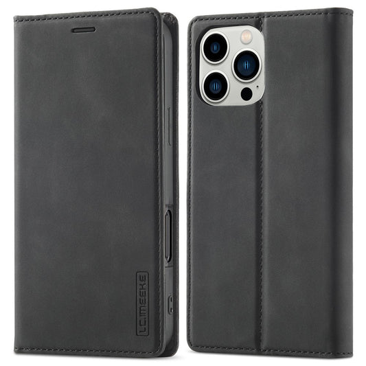 LC.IMEEKE For iPhone 16 Pro Max Case Wallet Microfiber Leather Phone Cover
