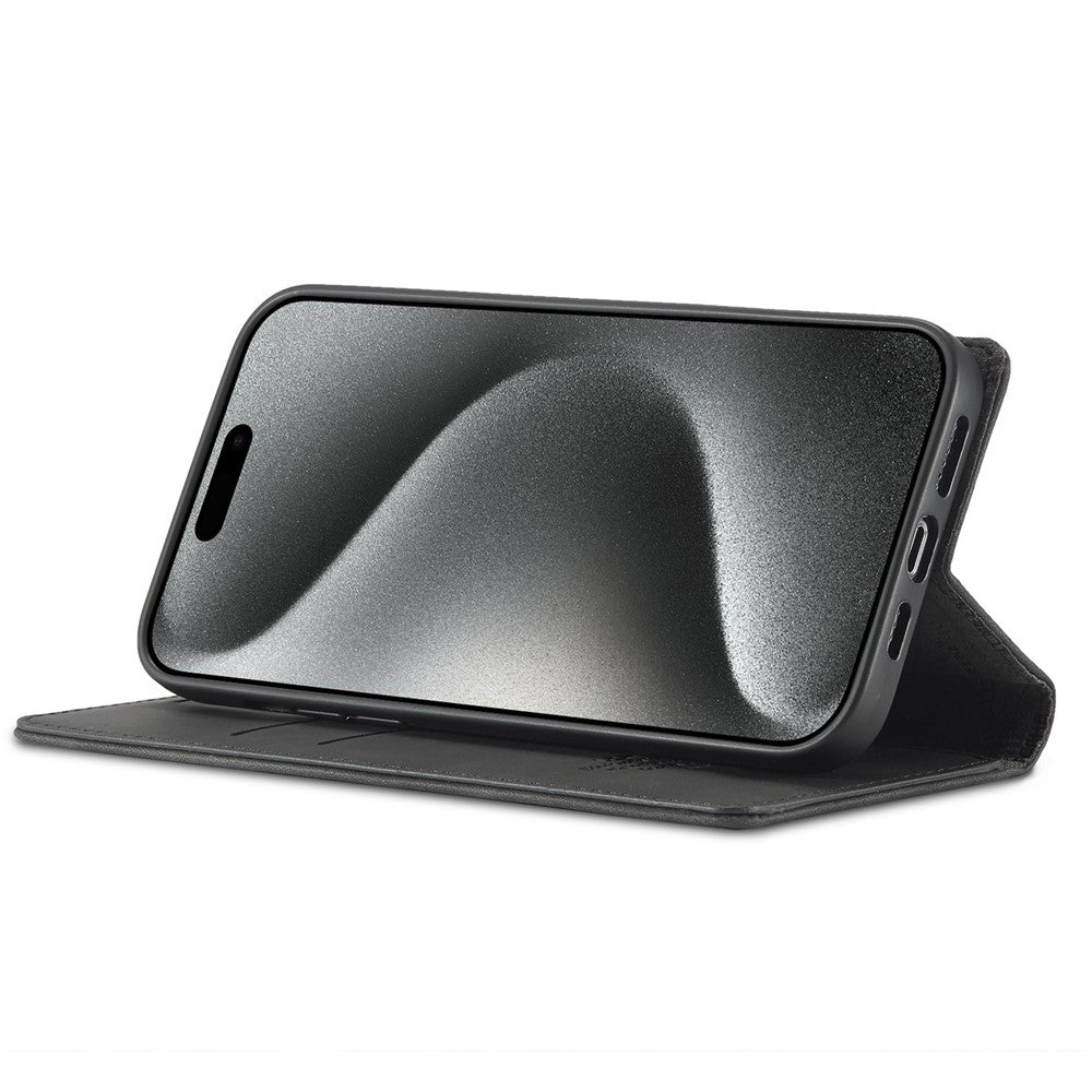 LC.IMEEKE For iPhone 16 Pro Max Case Wallet Microfiber Leather Phone Cover