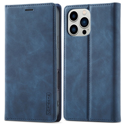 LC.IMEEKE For iPhone 16 Pro Max Case Wallet Microfiber Leather Phone Cover