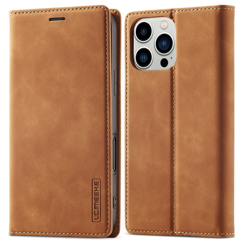 LC.IMEEKE For iPhone 16 Pro Max Case Wallet Microfiber Leather Phone Cover