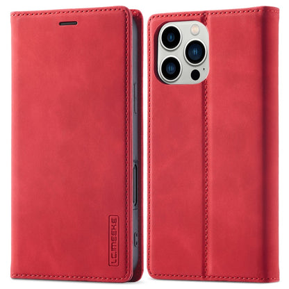 LC.IMEEKE For iPhone 16 Pro Max Case Wallet Microfiber Leather Phone Cover