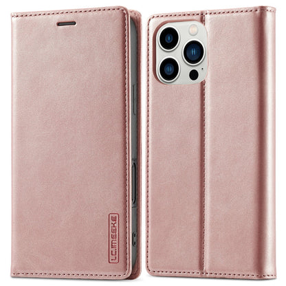 LC.IMEEKE For iPhone 16 Pro Max Case Wallet Microfiber Leather Phone Cover