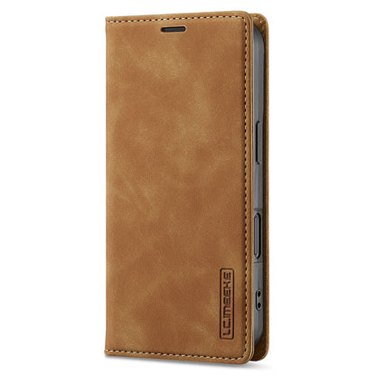 LC.IMEEKE For iPhone 16 Case Wallet Microfiber Leather Phone Cover