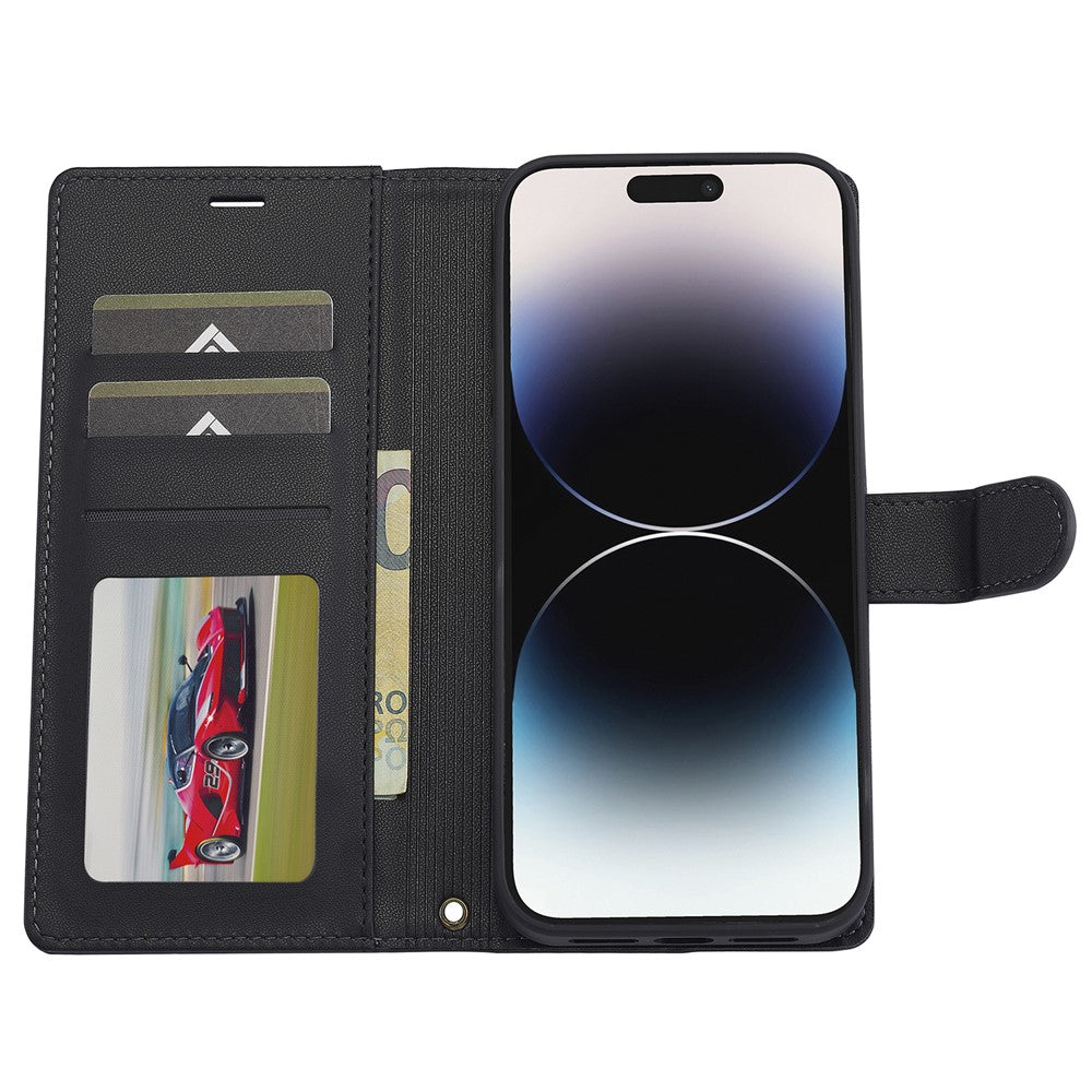 LC.IMEEKE L2 Series for iPhone 14 Pro Case PU Leather Wallet Detachable Magnetic Phone Cover