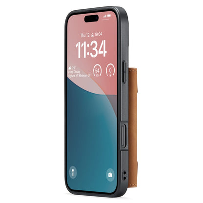 DG.MING M2 Series for iPhone 16 Case PU+PC+TPU Phone Cover Detachable Wallet