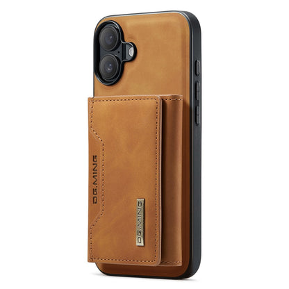 DG.MING M2 Series for iPhone 16 Case PU+PC+TPU Phone Cover Detachable Wallet