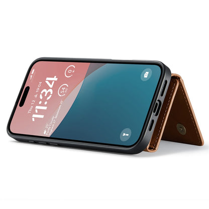 DG.MING M2 Series for iPhone 16 Case PU+PC+TPU Phone Cover Detachable Wallet