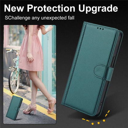SY-003 For iPhone 14 Pro Case PU Leather Stand View Phone Wallet Cover with Hand Strap
