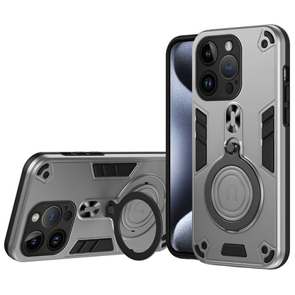 For iPhone 14 Pro Case Rotatable Kickstand PC+TPU Drop Protection Phone Cover
