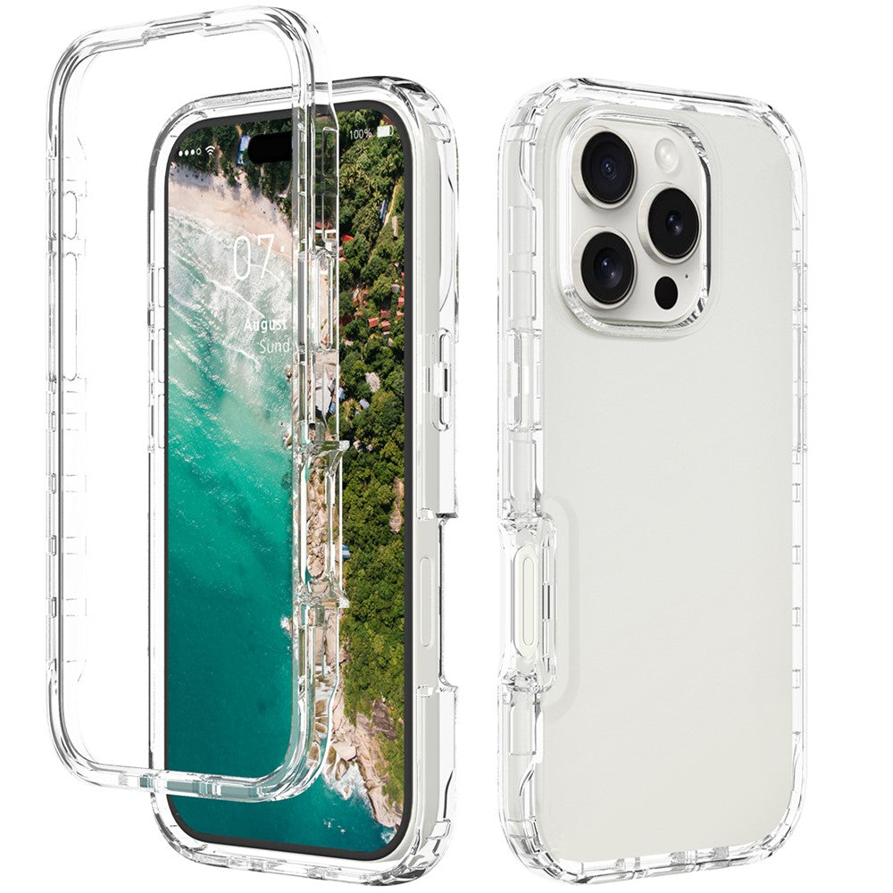 For iPhone 16 Pro Max Case Shockproof TPU+PC Hybrid Phone Cover