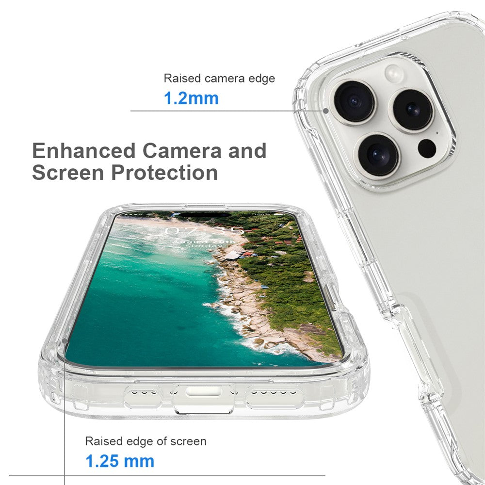 For iPhone 16 Pro Max Case Shockproof TPU+PC Hybrid Phone Cover