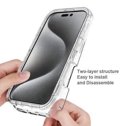For iPhone 16 Pro Max Case TPU+PC Full Protection Shockproof Phone Cover with PET Screen Guard