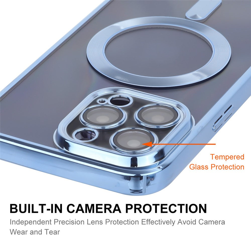 ENKAY HAT PRINCE For iPhone 16 Pro Magnetic Clear Case Shockproof TPU Phone Cover with Lens Film