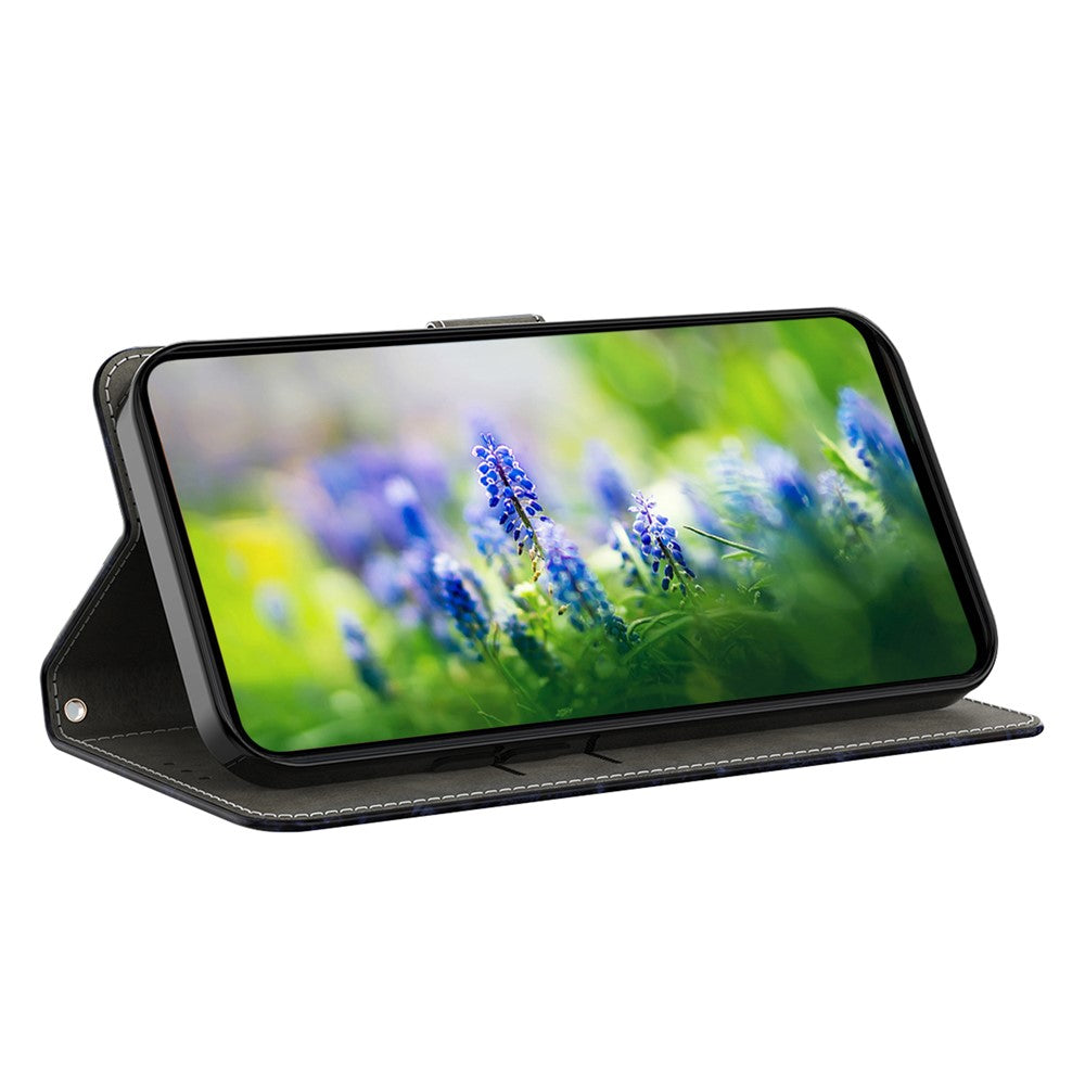 For iPhone 16 Pro Max Case Stand Pattern Printing Leather Phone Cover