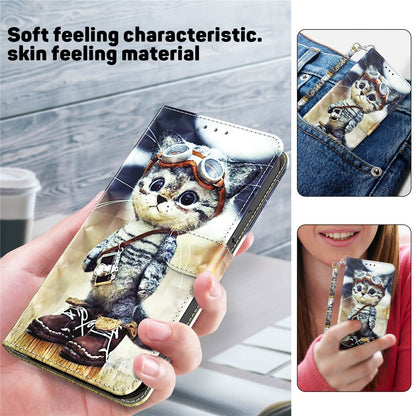 For iPhone 16 Pro Max Case Stand Pattern Printing Leather Phone Cover