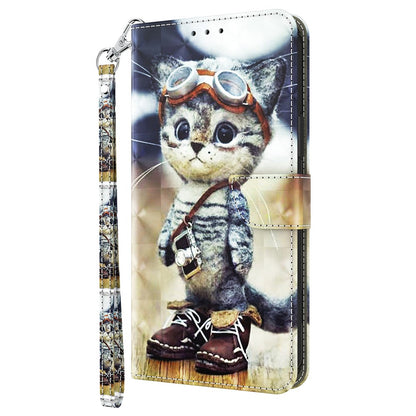 For iPhone 16 Pro Max Case Stand Pattern Printing Leather Phone Cover