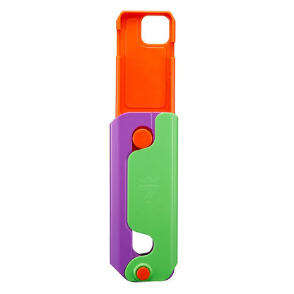 For iPhone 14 Plus Case Giant Carrot Knife ABS Phone Cover Stress Relieving Toy