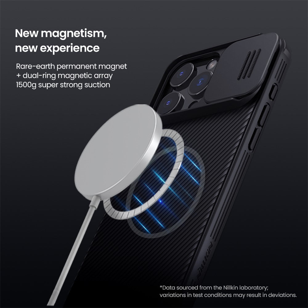 NILLKIN CamShield Pro for iPhone 16 Pro Max Case Compatible with MagSafe TPU+PC Phone Cover with Slider Camera
