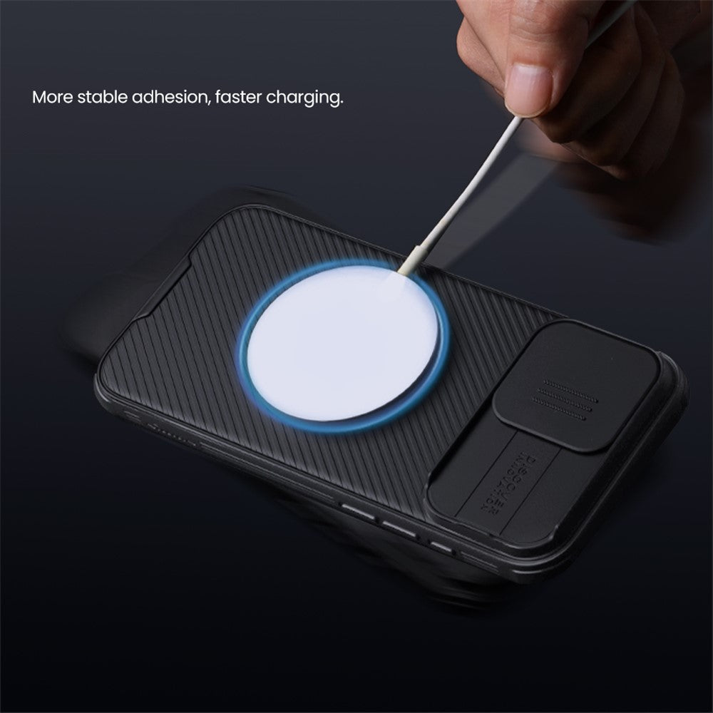 NILLKIN CamShield Pro for iPhone 16 Pro Max Case Compatible with MagSafe TPU+PC Phone Cover with Slider Camera
