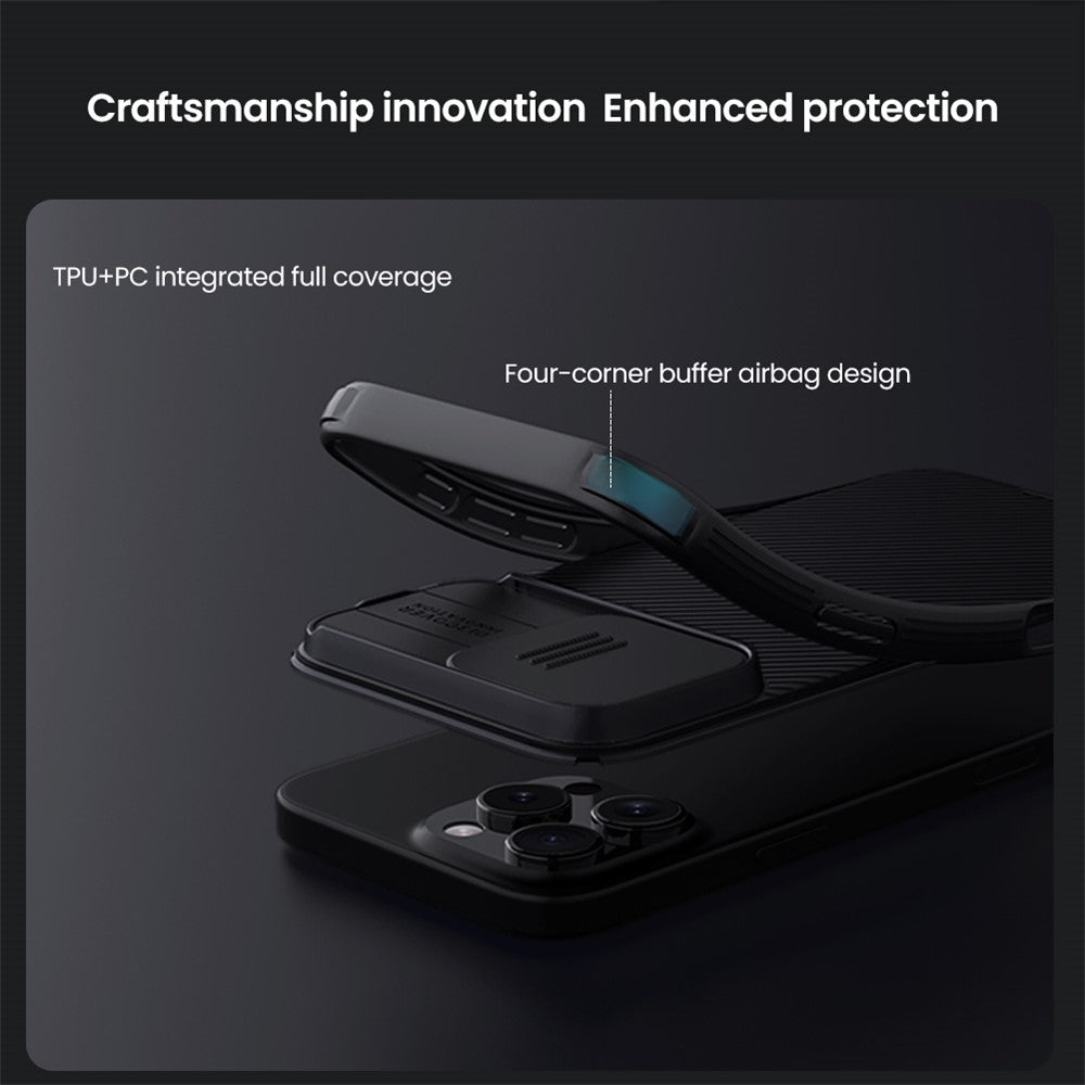 NILLKIN CamShield Pro for iPhone 16 Pro Max Case Compatible with MagSafe TPU+PC Phone Cover with Slider Camera