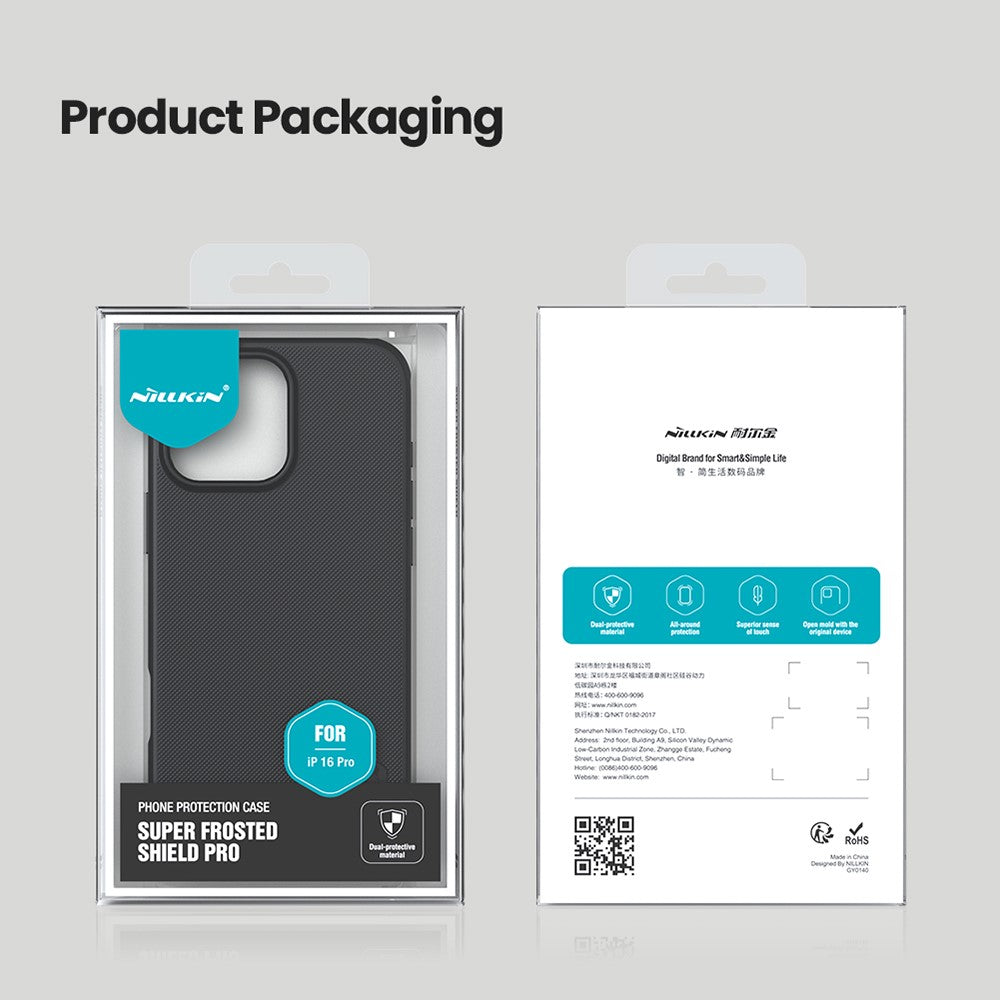 NILLKIN Super Frosted Shield Pro For iPhone 16 Pro Case Matte PC+TPU Phone Cover