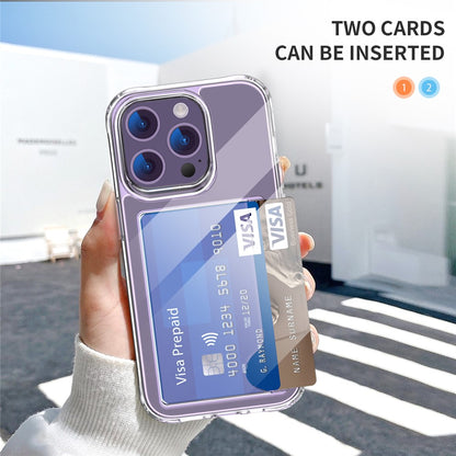 For iPhone 15 Pro Case Protective TPU Phone Cover with Card Holder