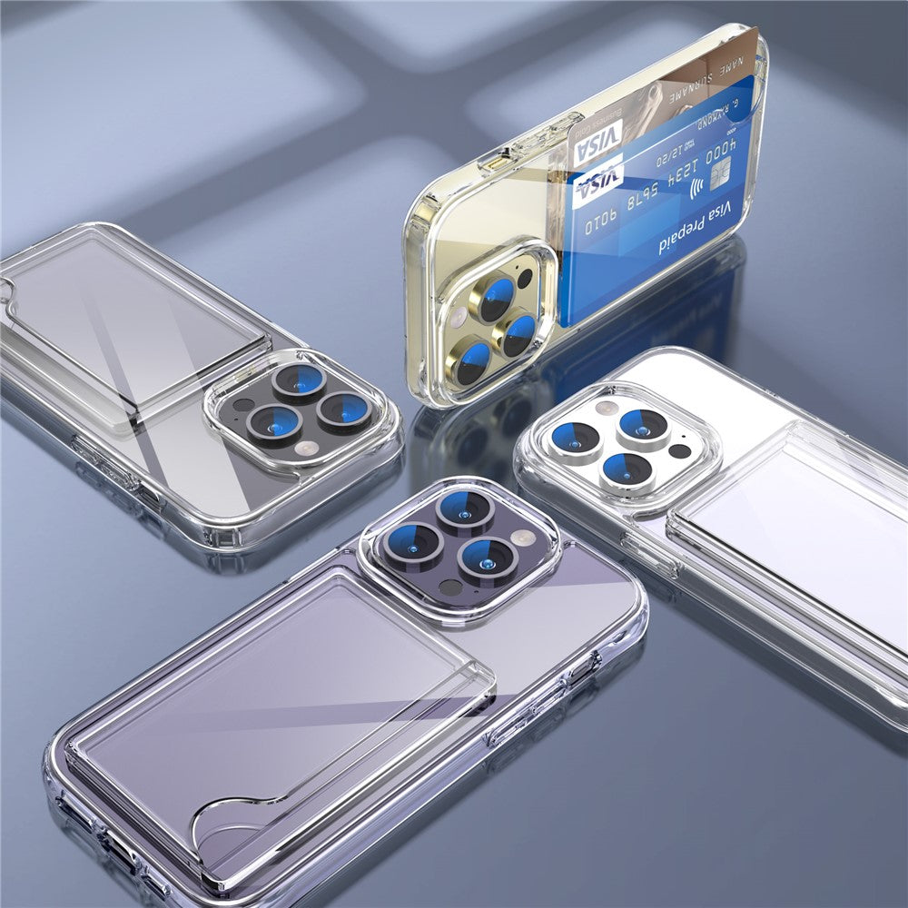 For iPhone 15 Pro Case Protective TPU Phone Cover with Card Holder