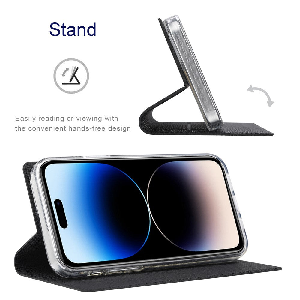 VILI DMX Series PU Leather Case for iPhone 14 Pro Max, Magnetic Absorption Stand Card Slot Flip Cover