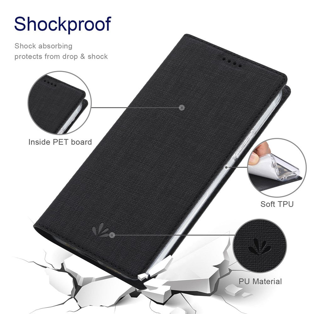 VILI DMX Series PU Leather Case for iPhone 14 Pro Max, Magnetic Absorption Stand Card Slot Flip Cover