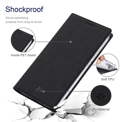 VILI DMX Series PU Leather Case for iPhone 14 Pro Max, Magnetic Absorption Stand Card Slot Flip Cover