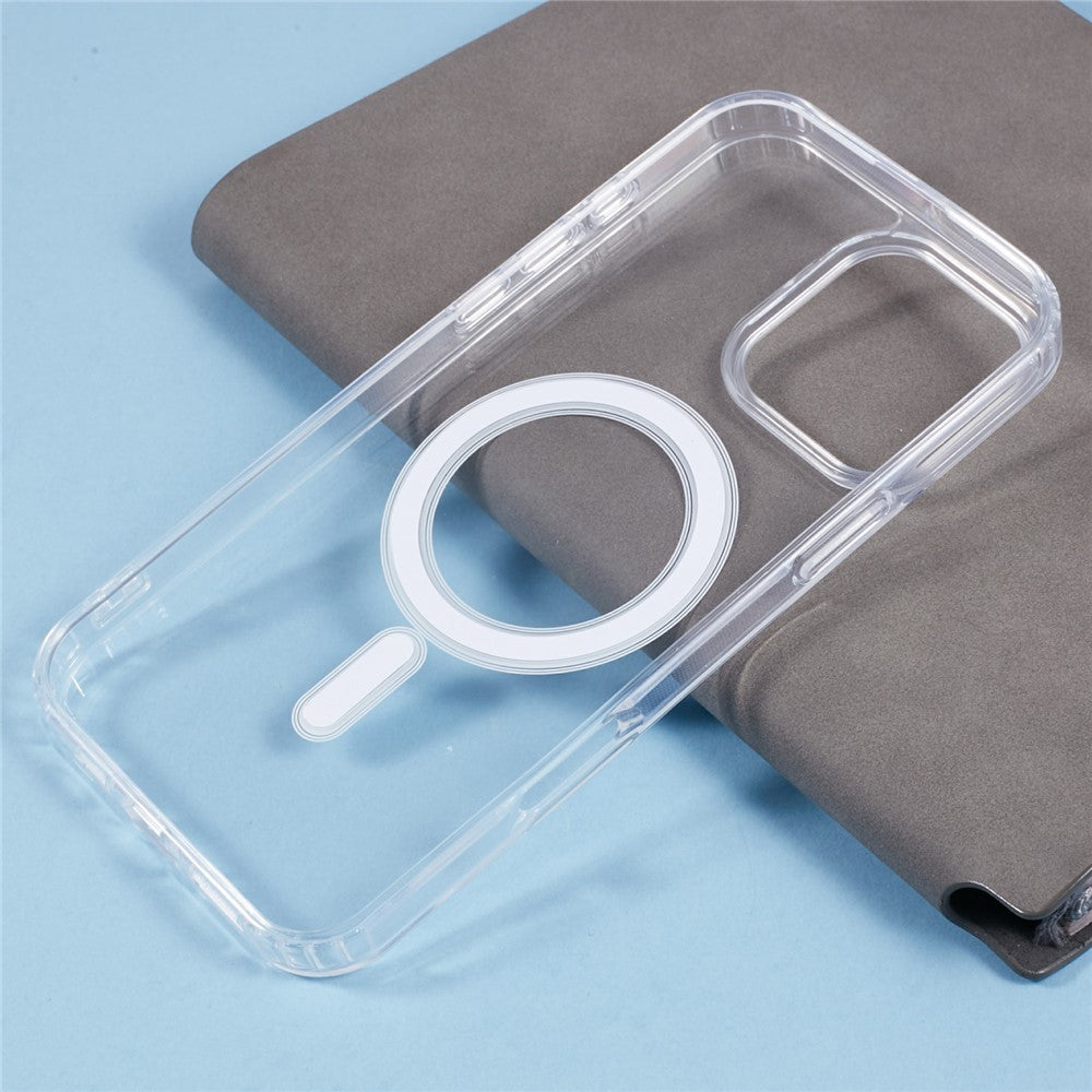 For iPhone 16 Pro Clear Case Acrylic+TPU Phone Cover Compatible with MagSafe