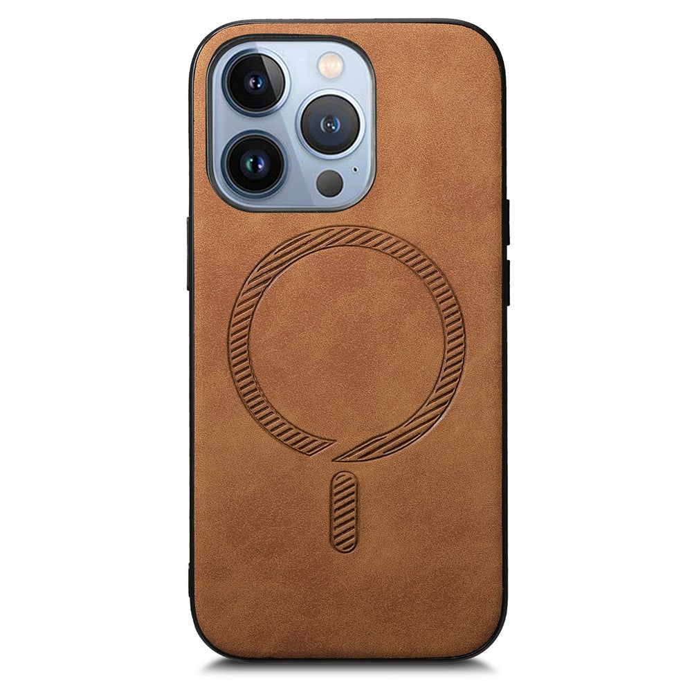 B1 For iPhone 16 Pro Max Leather Back Case Compatible with MagSafe Skin-Touch Phone Cover