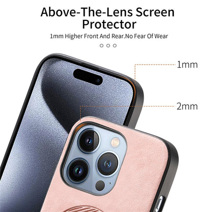 B1 For iPhone 16 Pro Max Leather Back Case Compatible with MagSafe Skin-Touch Phone Cover