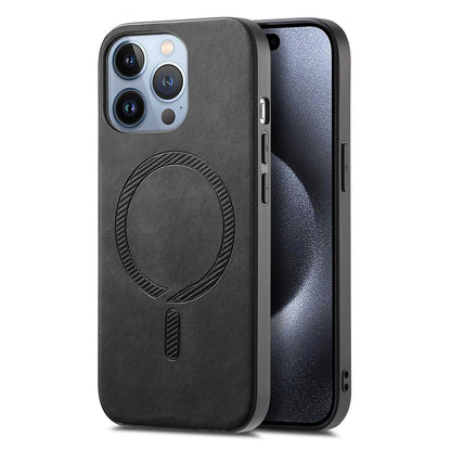 B1 For iPhone 16 Pro Max Leather Back Case Compatible with MagSafe Skin-Touch Phone Cover