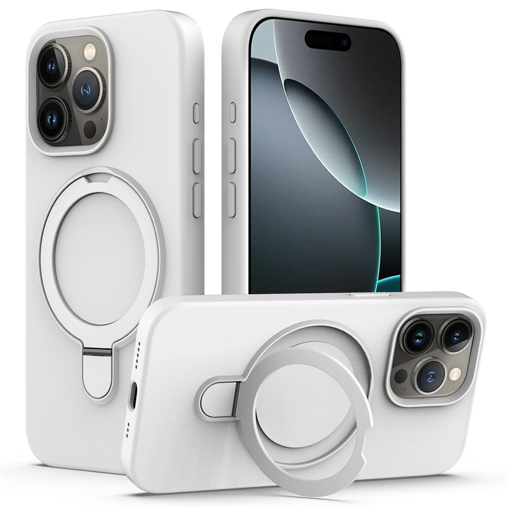For iPhone 16 Pro Case Compatible with MagSafe Kickstand PC + Silicone Phone Cover