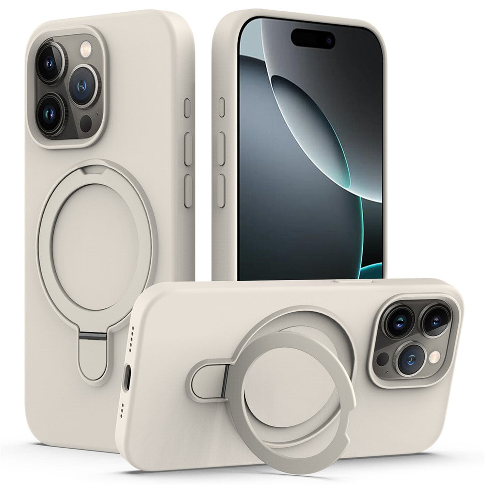 For iPhone 16 Pro Case Compatible with MagSafe Kickstand PC + Silicone Phone Cover