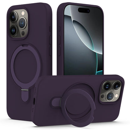 For iPhone 16 Pro Case Compatible with MagSafe Kickstand PC + Silicone Phone Cover